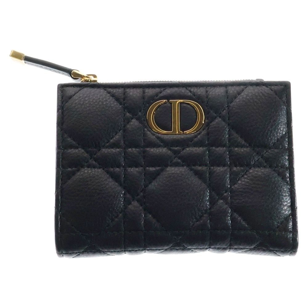 Dior 二つ折り財布 CD Diamondキャンバス コインケース付き ロゴ CHRISTIAN DIOR クリスチャンディオール ロゴ金具 二つ折り財布