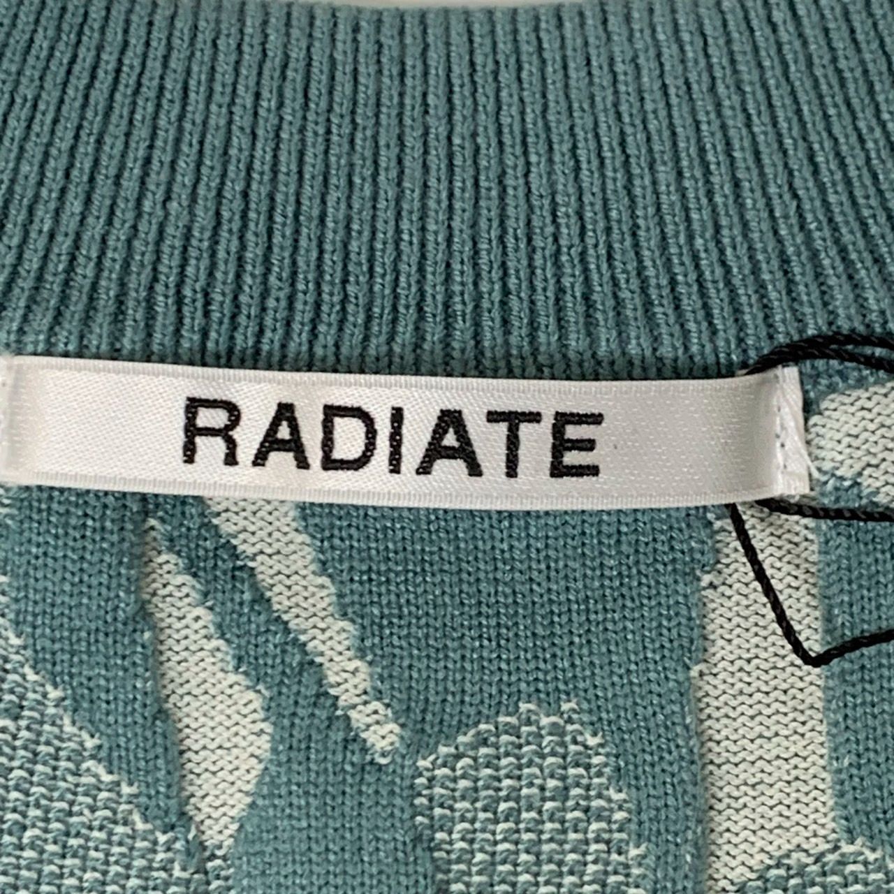 RADIATE】ラディエイト/総柄ニットベスト/9号/ライトグリーン/未使用品