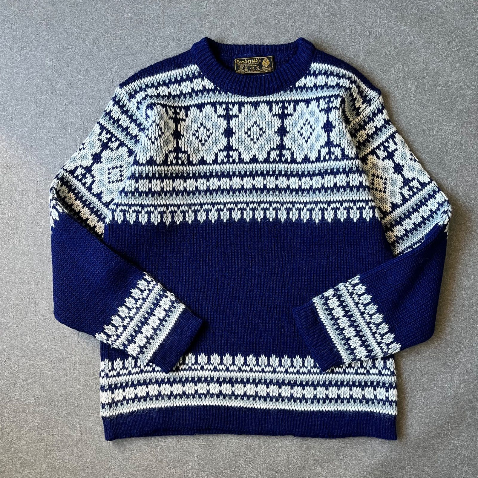 Nordic knit ロイヤルブルー ノルディックセーター M - メルカリ