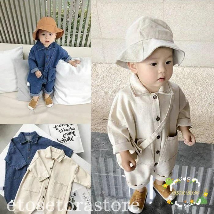ロンパース ベビー服 男の子 ロンパース キッズ 子供服 長袖 秋 春 ロンパース 新生児 ハンサム 2色 73cm|80cm|90cm|100cm