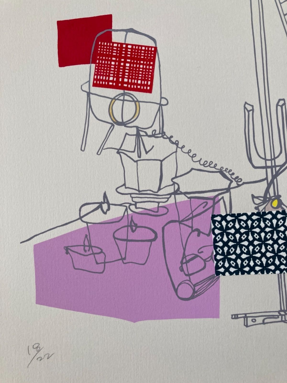 限定22枚 貴重 ジニー・キム シルクスクリーン コラージュ 版画 SC11