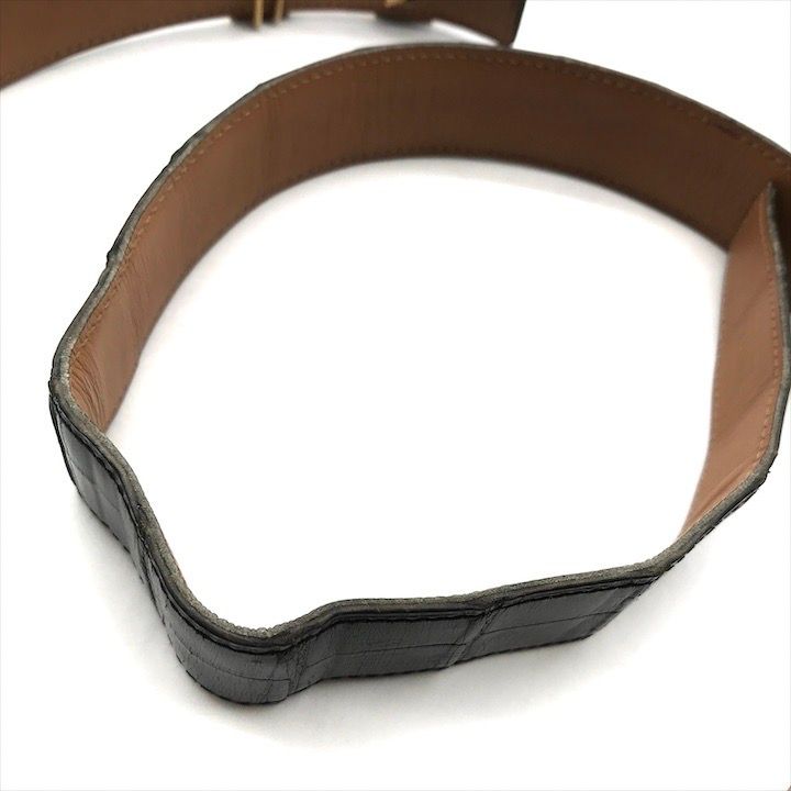 HERMES エルメス コンスタンス H ベルト クロコ ブラック マルL刻印 服飾小物 k1570 HERMES エルメス コンスタンス H ベルト クロコ ブラック マルL刻印