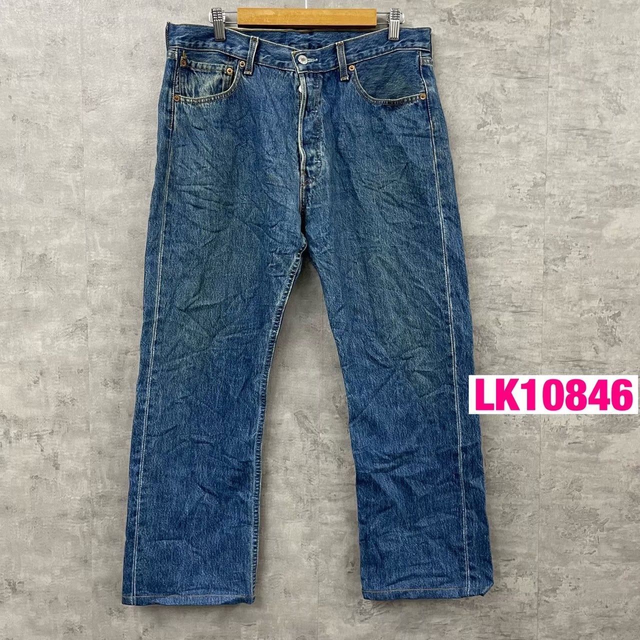 Levi's リーバイス 501R デニムジーンズパンツ ブルー ボタンフライ W34L32 実寸W34in 赤タブ 005010114 USA 海外輸入 古着 LK10846