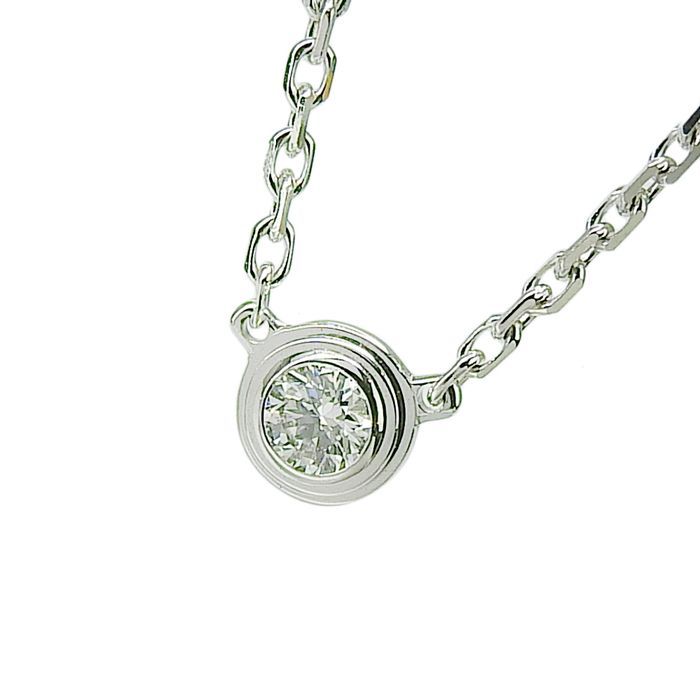 CARTIER カルティエ ダムール ダイヤ ネックレス XS K18WG 750