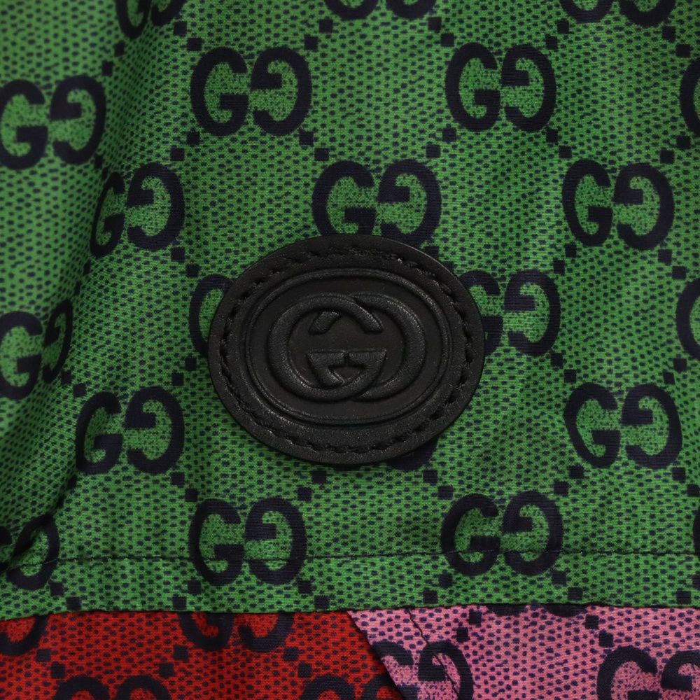 GUCCI (グッチ) 21SS Nylon Jacket Multicolor GGロゴ フーディー
