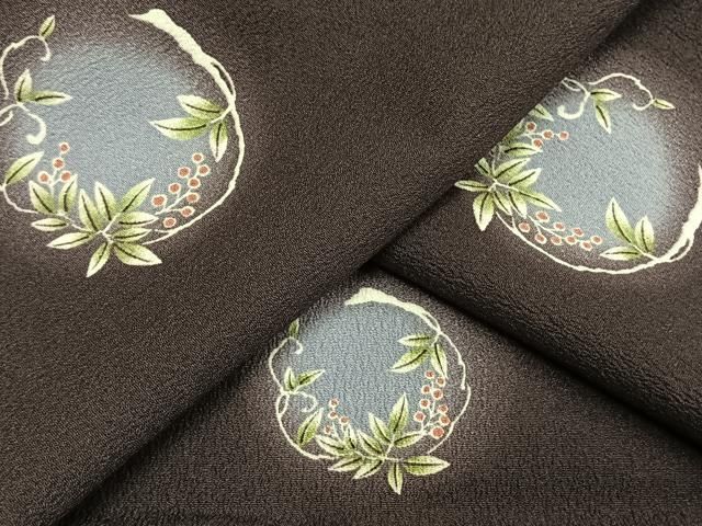 平和屋着物▽小紋 単衣 南天丸文 やまと誂製 洗える着物 AAAU8594fy