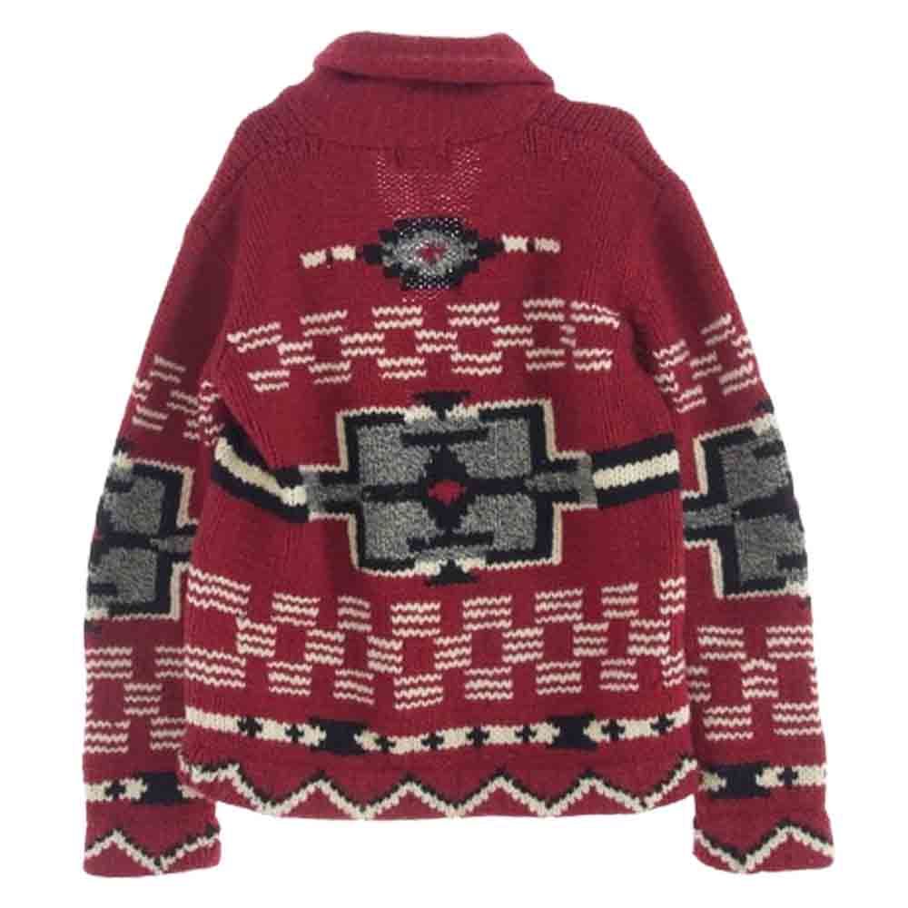 [希少]barns outfitters ショールカラーカーディガン　カウチン柄 BARNS OUTFITTERS バーンズ ショールカラー ネイティブ柄 ウール