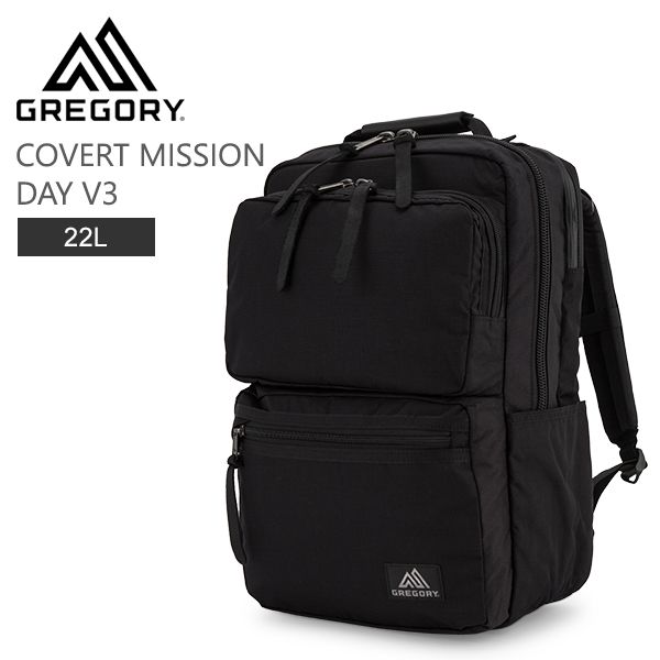 グレゴリー GREGORY バックパック 22L カバート ミッション デイ 1197201041 ブラック COVERT MISSION DAY V3 リュックサック ナイロン GRE-0043-000