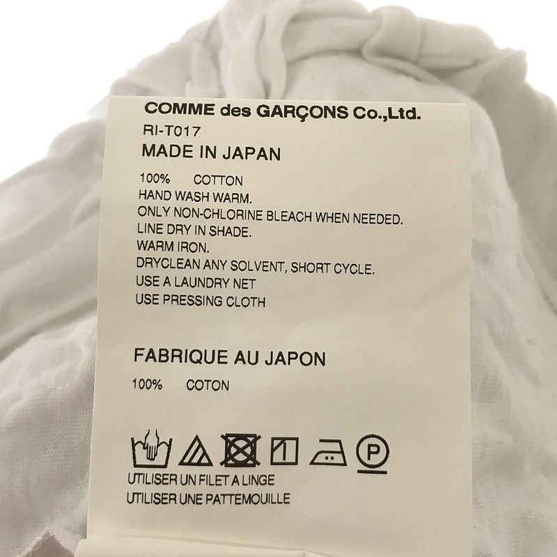 【美品】  COMME des GARCONS COMME des GARCONS / コムコム | 2022SS | 立体 薔薇 コットン クルーネックTシャツ | S | ホワイト | レディース 美品】 COMME des GARCONS COMME des GARCONS / コムコム | 2022SS