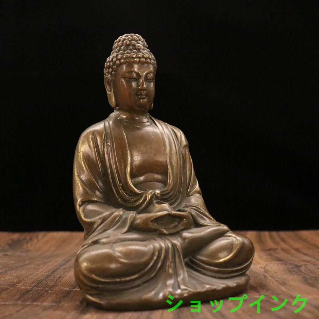 釈迦牟尼仏 仏像 仏教美術 銅製 工芸品 美術品 置物 仏教美術 仏像 大日如来仏 釈迦牟尼仏像 銅製品 工芸品 置物