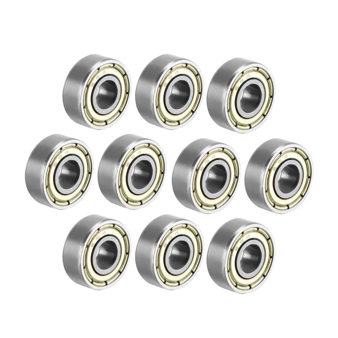 数量 シール付きベアリング 炭素鋼 4mm ボールベアリング x 11mm x uxcell 4mm 694Z 10個入り