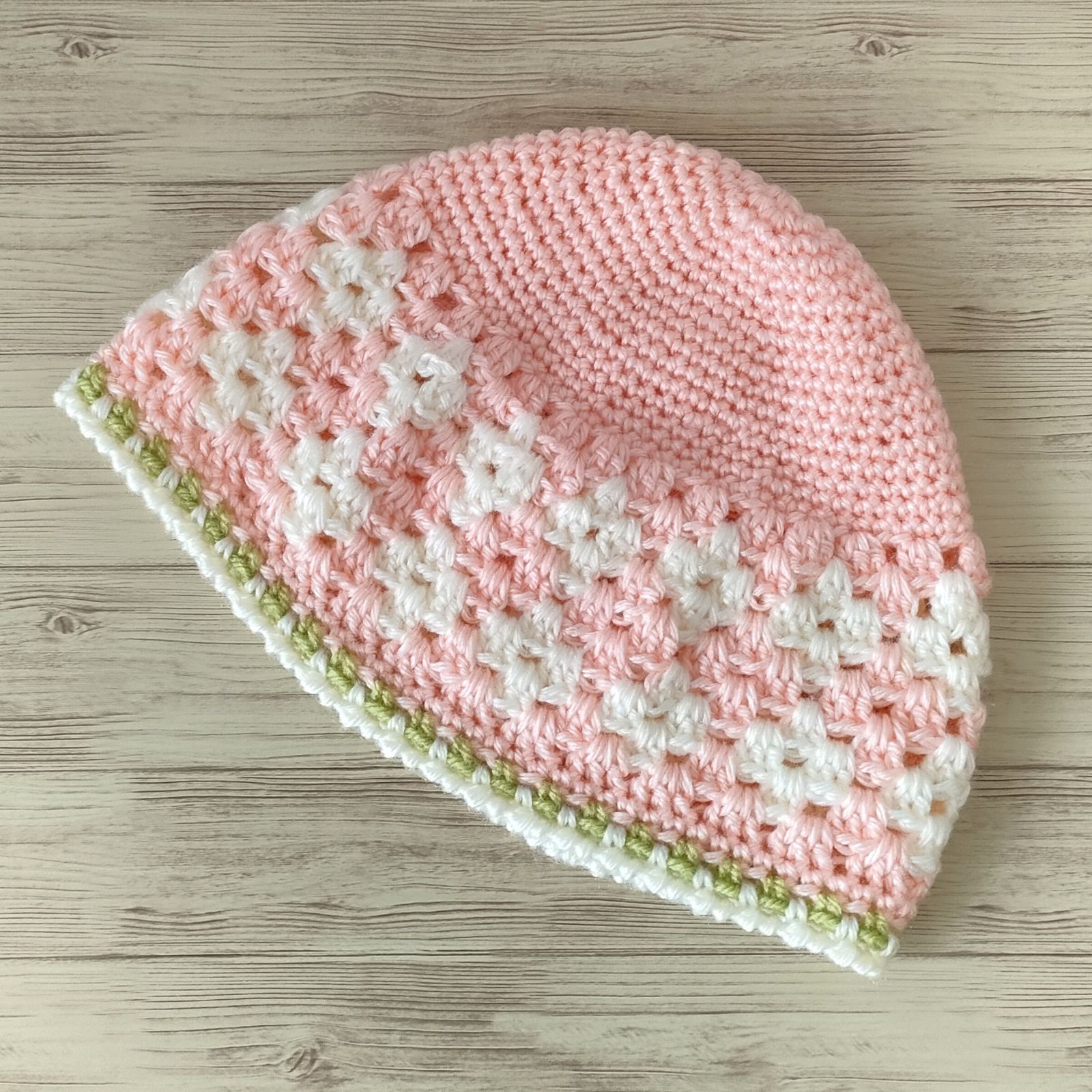 ビーニー 手編み クロシェハット ニット帽 毛糸 帽子 かぎ針編み ピンク 桜 メルカリShops