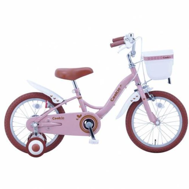 16インチ 身長102～117cm 子供用自転車 クッキー（ピンク）補助輪付き自転車 泥除け 女の子 かわいい トイザらス限定