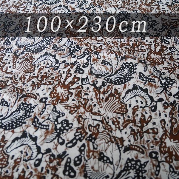 インドネシアで購入手描きバティック芸術品 楽天市場】手描きバティックのサロン（パラン模様に水色の花と蝶