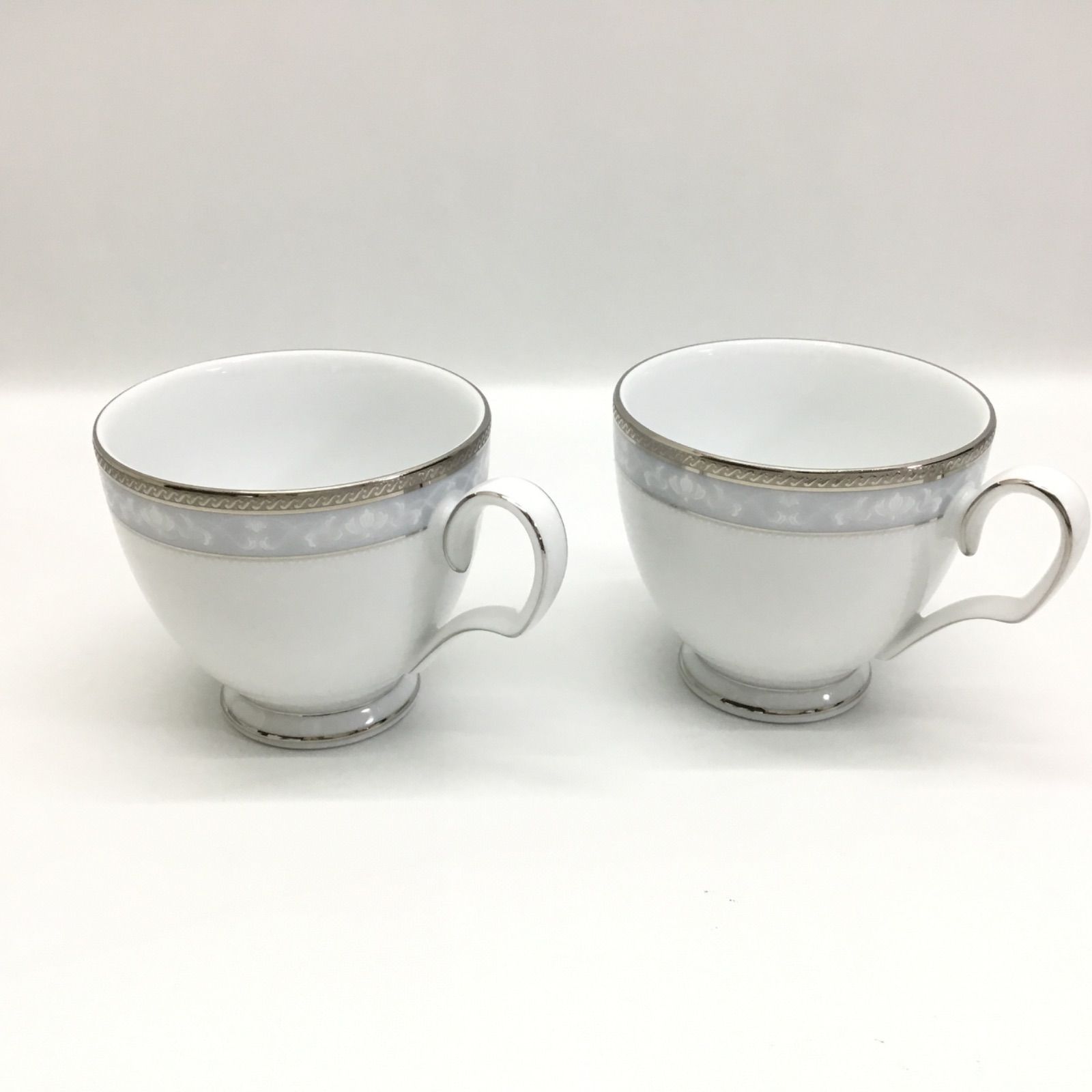 □Noritake ノリタケ Fine Porcelain ハンプシャープラチナ 4336L カップ&ソーサー 2客セット スリランカ製 - メルカリ