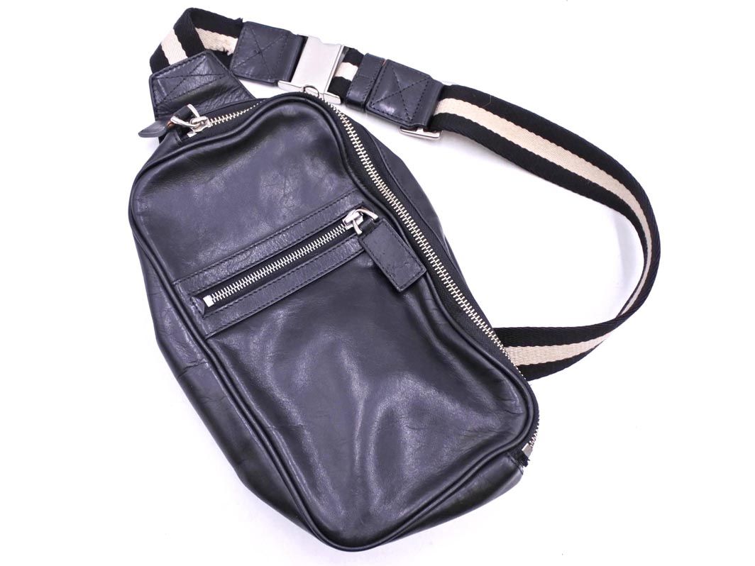 【希少品】ヴィンテージ BALLY バリー オールレザー ボディバッグ ブラック BALLY バリー 本革 レザー ボディ バッグ 黒 □□ メンズ - メルカリ