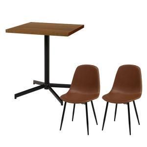 2営業日で発送 HAGIHARA 萩原 テーブル＆チェア3点セット LT-4930DBR-34BR-S 北海道 沖縄 離島配送不可