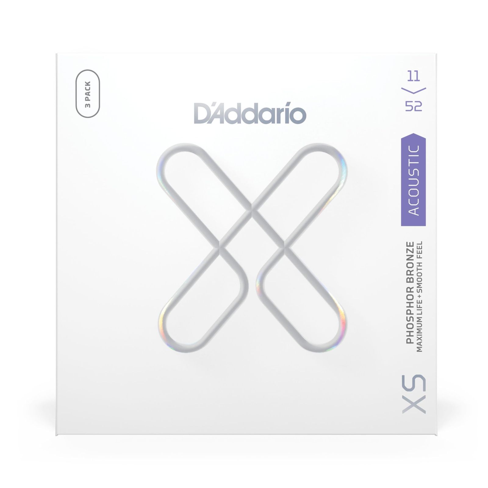 D Addario ダダリオ アコースティックギター弦 XS コーティング弦 フォスファーブロンズ Custom Light .011-.052 XSAPB1152-3P 3set入りパック