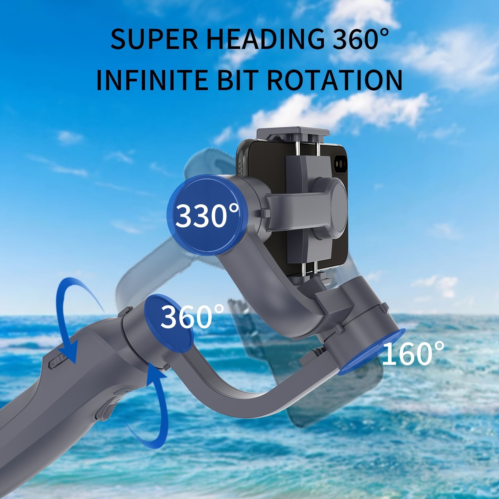 F10 Pro Max ポータブル折りたたみ式三軸防振ハンドヘルドスタビライザー AI顔追跡アウトドア360°マルチアングル回転水平垂直ビデオ録画 調整 なセルフィースティック 磁気三色温度補光灯 フロアスタンド付き