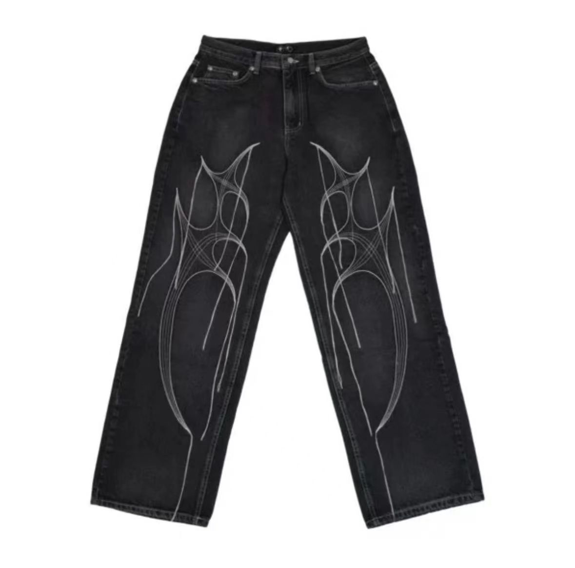 thugclub tribal Tree Denim pants