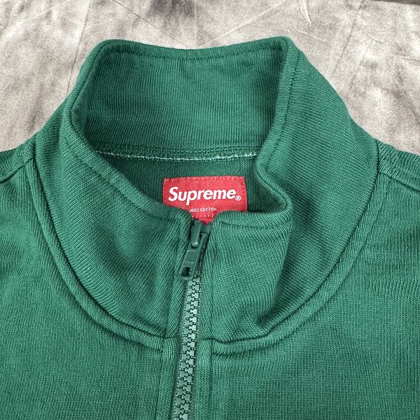 supreme ハーフジップスウェットグリーン
