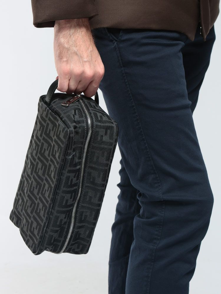 FENDI フェンディ FFジャカード ファブリック ポーチ