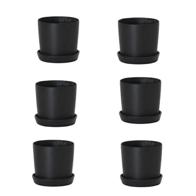 花 観葉植物用ポット エステリ 11 K Recycled Plastic POT 6個入り 83101 底穴あり 受皿付き 代引き不可 小型ポット FARM p137
