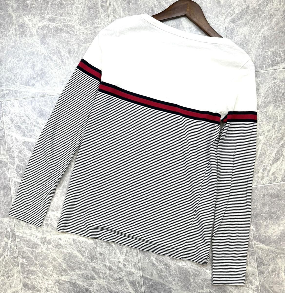 GUCCI ボートネックボーダーロングTシャツ　S GUCCI ボートネックボーダーロングTシャツ S