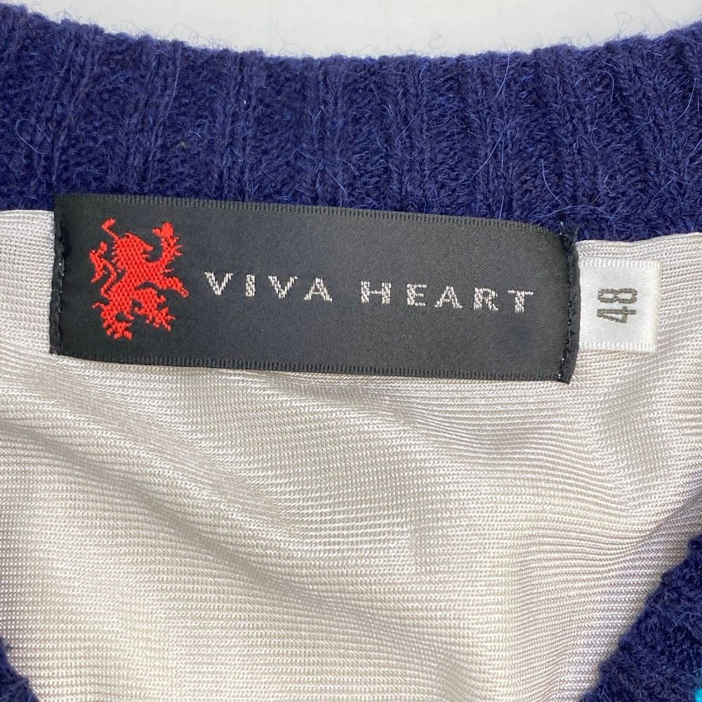 ビバハート ニット 48 M セーター ニット 紺 ランパンド ゴルフ