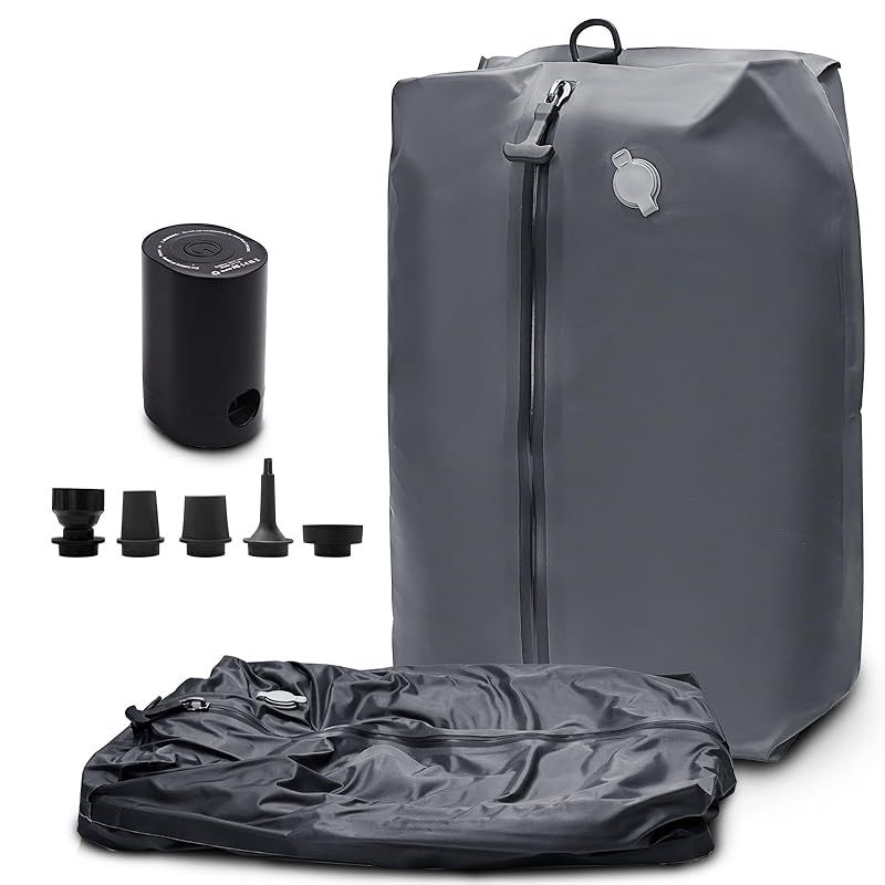 OPOALO 圧縮袋 電動空気抜きポンプ付き 真空圧縮バッグ リュックに入れる スーツケース用 オーガナイザーバッグ 3泊4泊 大容量 圧縮トラベルバッグ 省スペース 出張 旅行 衣類整理 パック バックパック用 真空 バッグインバッグ 収納バッ 1