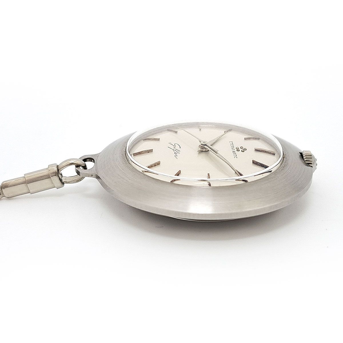  エテルナ エテルナマチック 懐中時計 自動巻き ステンレススティール メンズ Eterna 時計 懐中時計 腕時計(アナログ)