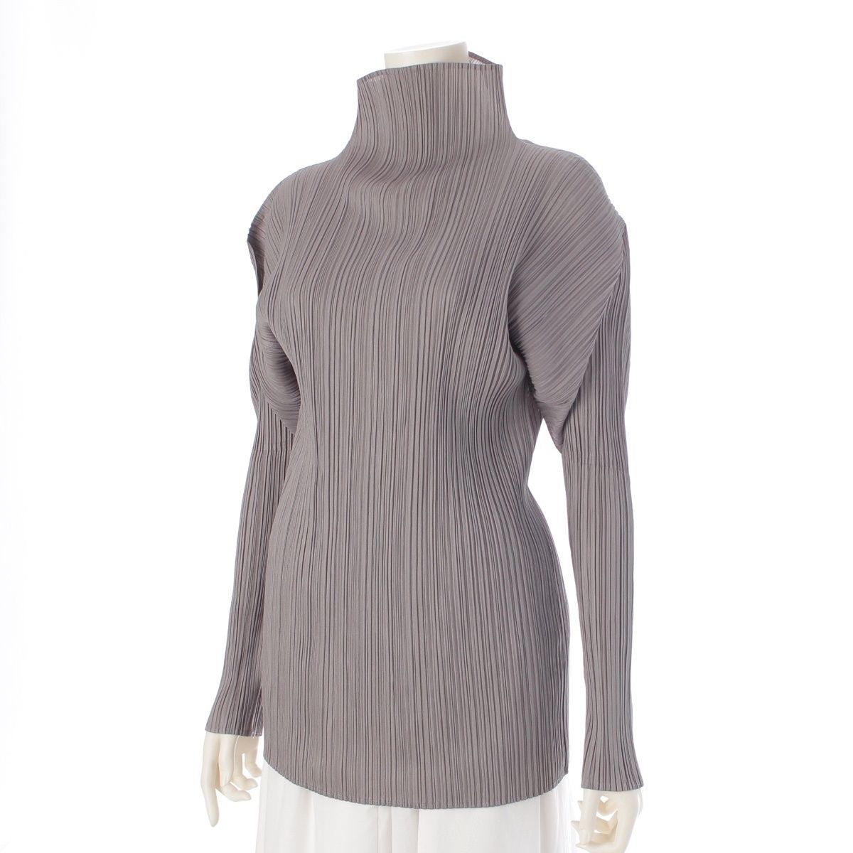 【美品】プリーツプリーズ カットソー　長袖 ボトルネック ブラック サイズ3 PLEATS PLEASE ISSEY MIYAKE - 新品タグ付き プリーツプリーズ
