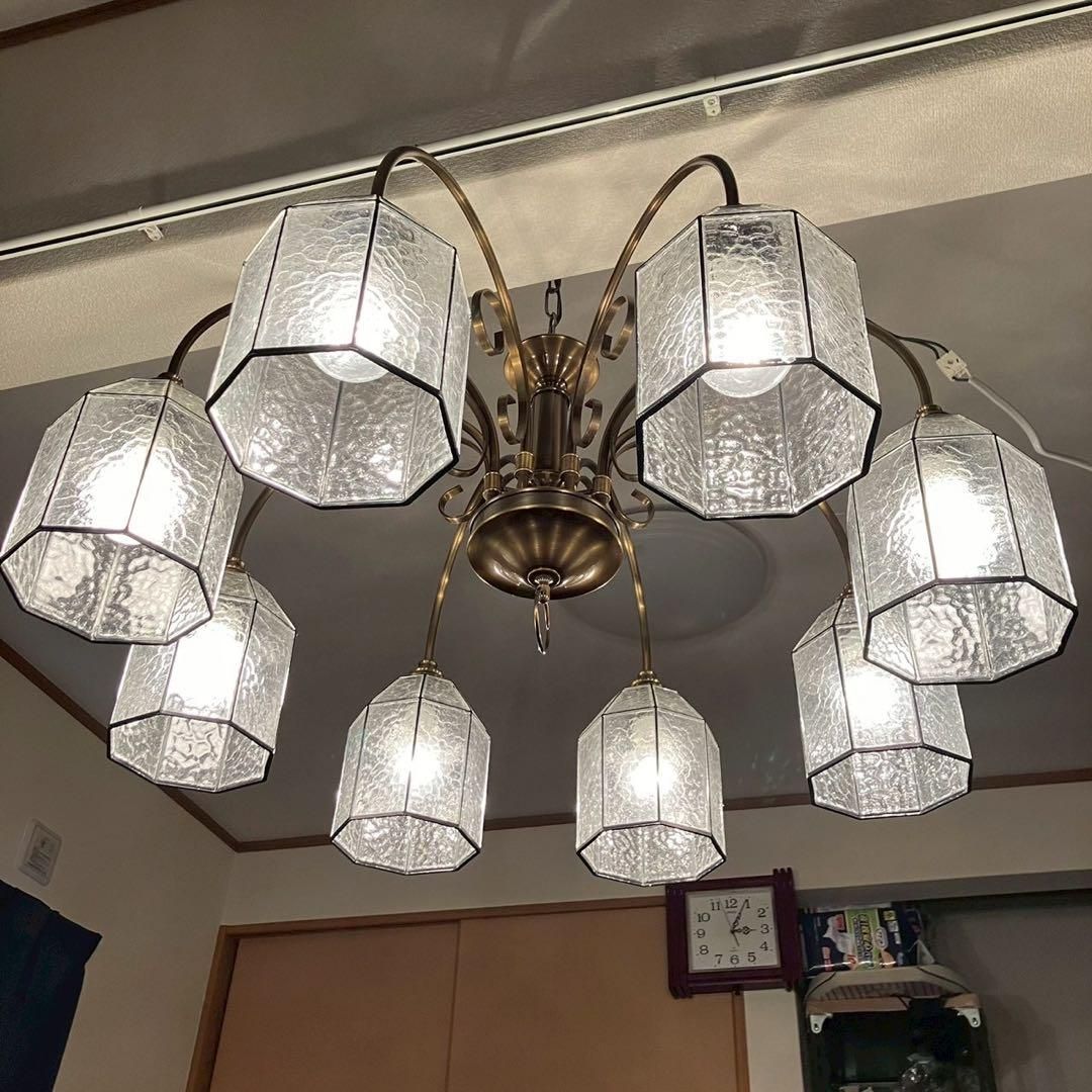 ナショナル 豪華 シャンデリア 8灯 天井照明 エレガンス レトロ