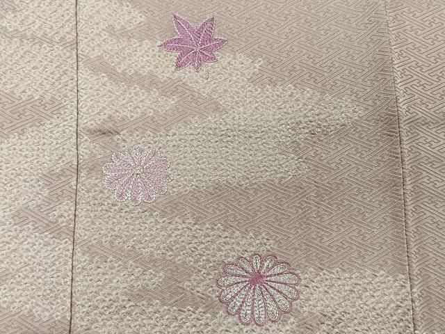 平和屋着物□訪問着 刺繍 絞り 流水花文 正絹 逸品 CAAS6347kb