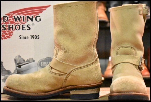 8.5D 08年 レッドウィング 8268 スエード エンジニア ホーソーンアビレーンラフアウト ブーツ redwing HOPESMORE FF005