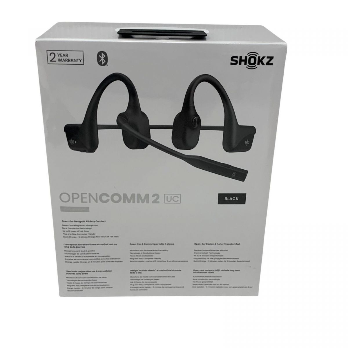 未開封 骨伝導イヤホン Shokz ショックス OpenComm 2 UC USB-C 2025 Upgrade ブラック SKZ-EP-000041 AMK841073相