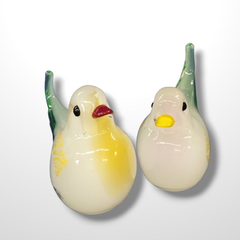 MultiGlass マルティグラス 置物 インテリア ガラス 鳥 鳩 ハト ペア 2