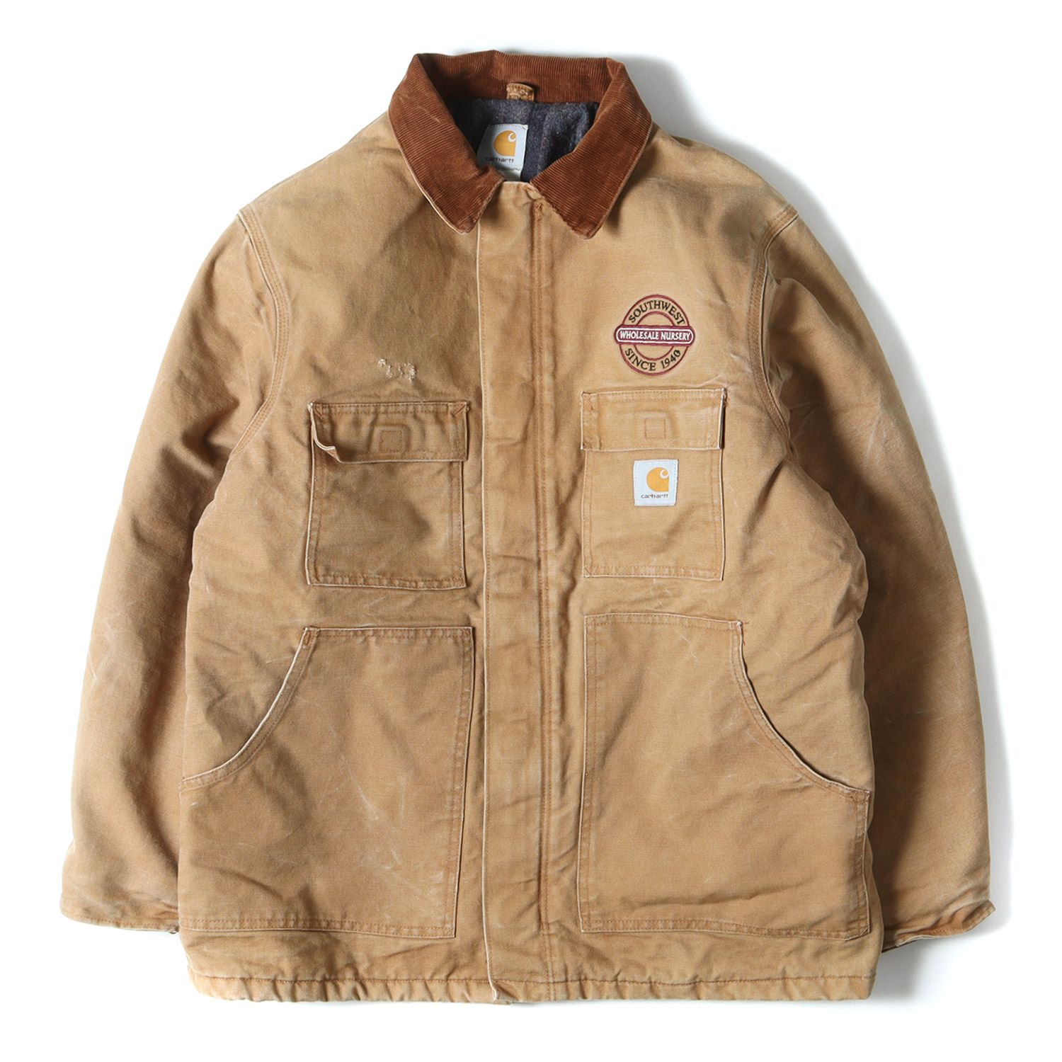 Carhartt ブラウン ジャケット 襟付き
