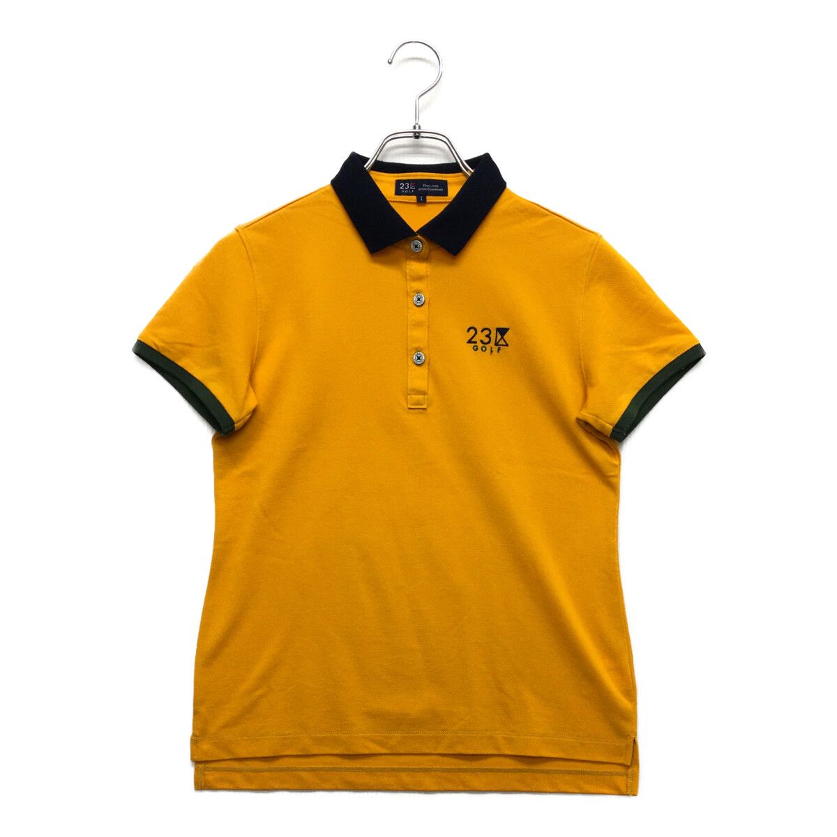 中古 レディース 23区ゴルフ 23区GOLF 半袖ポロシャツ 1(M) 山吹色 イエロー系 ストレッチ