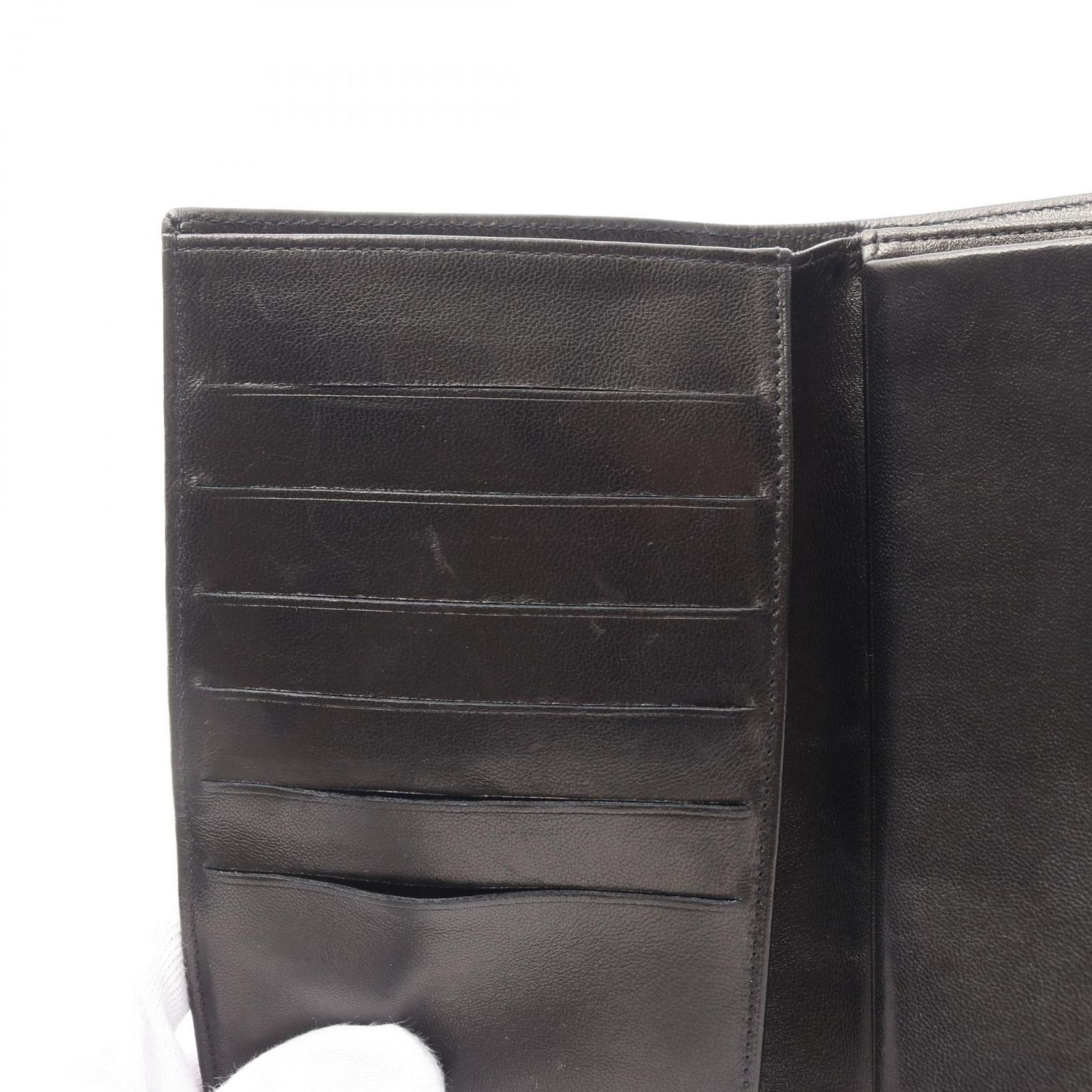 CHANEL シャネル 二つ折り長財布 A01429 ブラック キャビアスキン