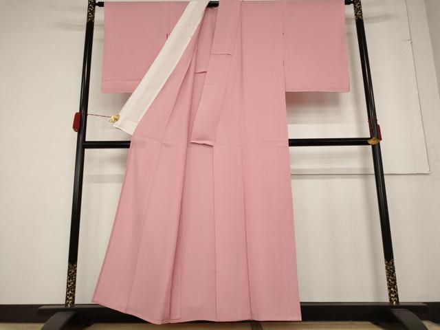 平和屋着物 夏物 色無地 絽 紅梅色 正絹 AABA6819st