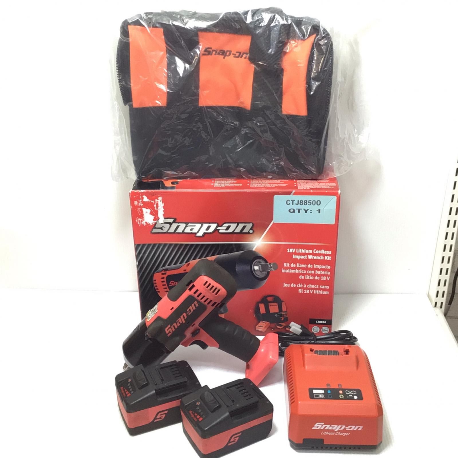 ΘΘSnap-on スナップオン インパクトレンチ 程度B 付属品完備 コードレス式 18v CTJ88500