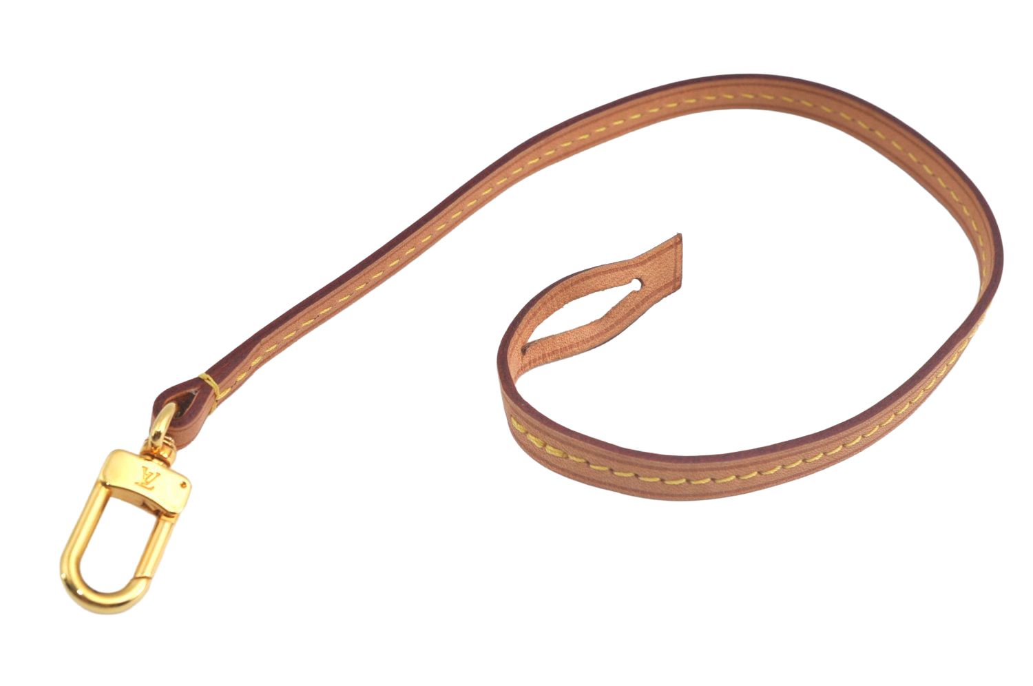 LOUIS VUITTON ルイヴィトン レザー ポシェットアクセソワール用ストラップパーツ ベージュ 13.8 LV 1107N