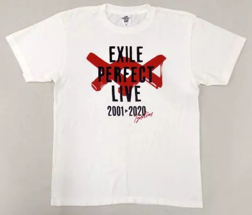 中古】衣類 EXILE ロゴTシャツ ホワイト Sサイズ 「EXILE