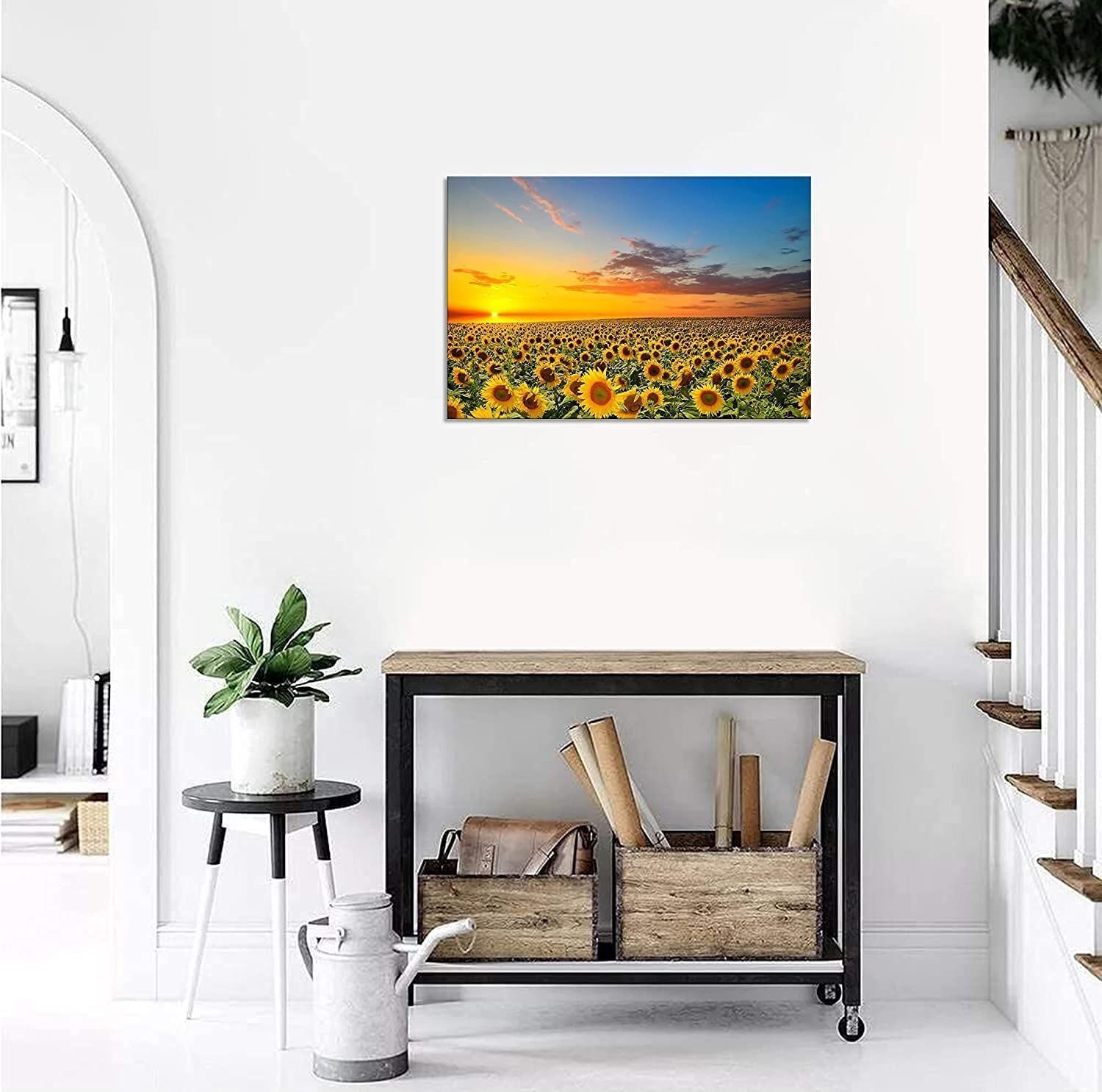 水晶絵　ひまわり　風景画　風景　アート　額縁　アートパネル　向日葵　立体　絵画 水晶絵 ひまわり 風景画 風景 アート 額縁 アートパネル 向日葵