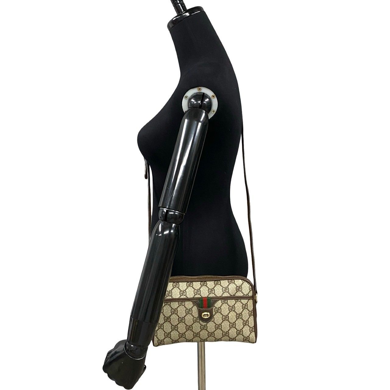 【高級】GUCCI グッチ　ショルダーバッグ　オールド　ロゴ　シェリー　レザー GUCCI 極 美品 グッチ オールドグッチ ヴィンテージ シェリー