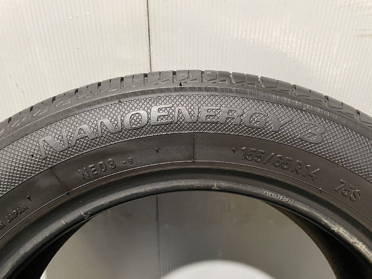 TOYO NANOENERGY 3 155/65R14 14インチ 夏タイヤ 1本 21年製 バリ溝 N-WGN ミライース アルト ムーヴ ラパン等　(KTC016)