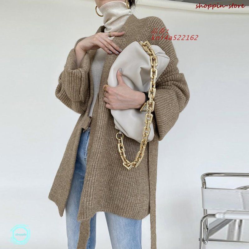 ニットカーディガン ミディアム丈