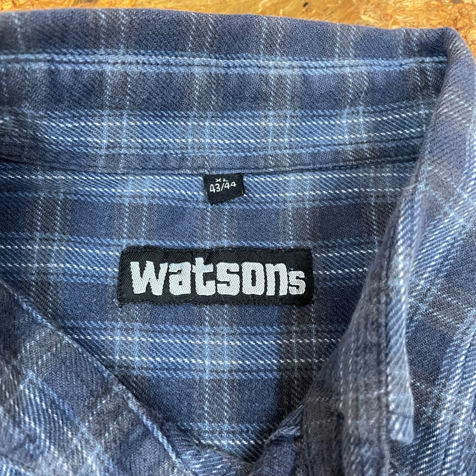 watsons チェックシャツ XL ワトソンズ ネルシャツ フランネルシャツ 長袖 ロングスリーブ アメカジ 古着 USED