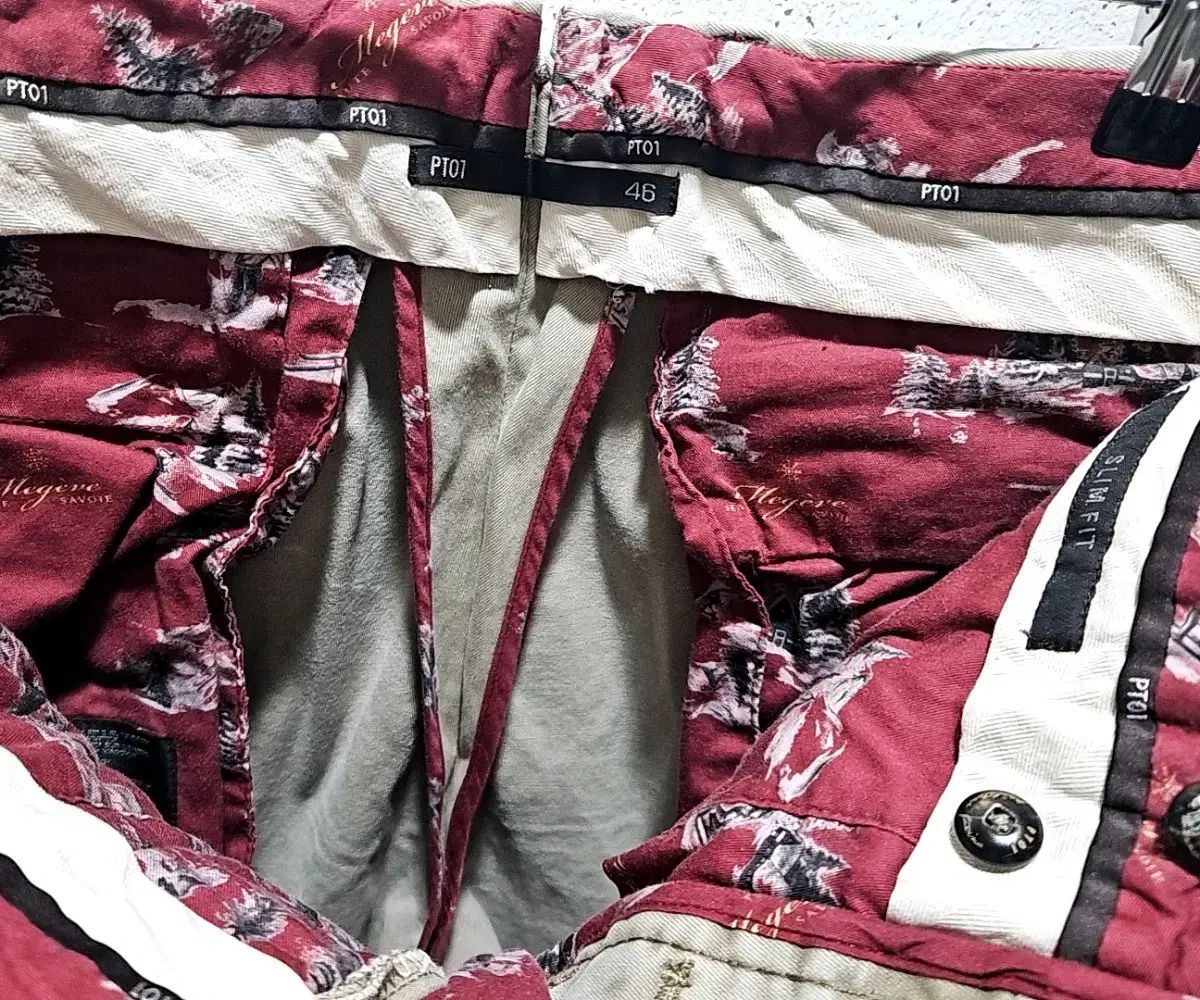  46 PT 01 カーキ スリムフィット コットン パンツ チノパンツ チノパン パンツ